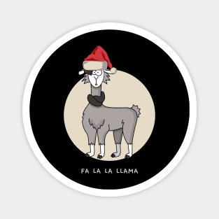 Fa la la llama funny christmas llama design Magnet